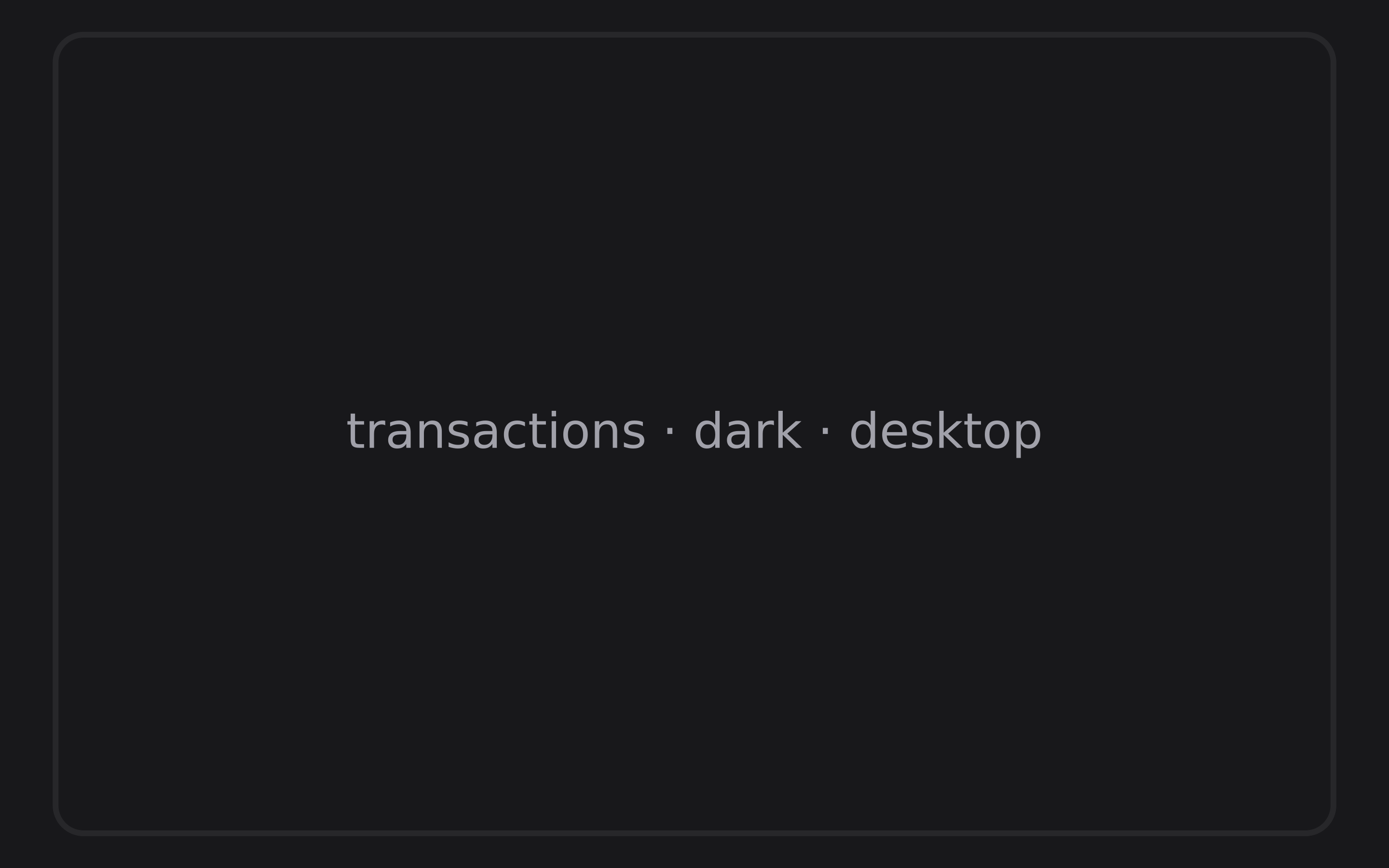 KernelCash transaction list filtered by a search term